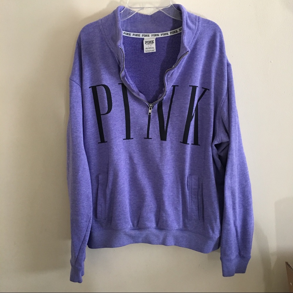 Victoria Secret PINK Purple PullOver size Large